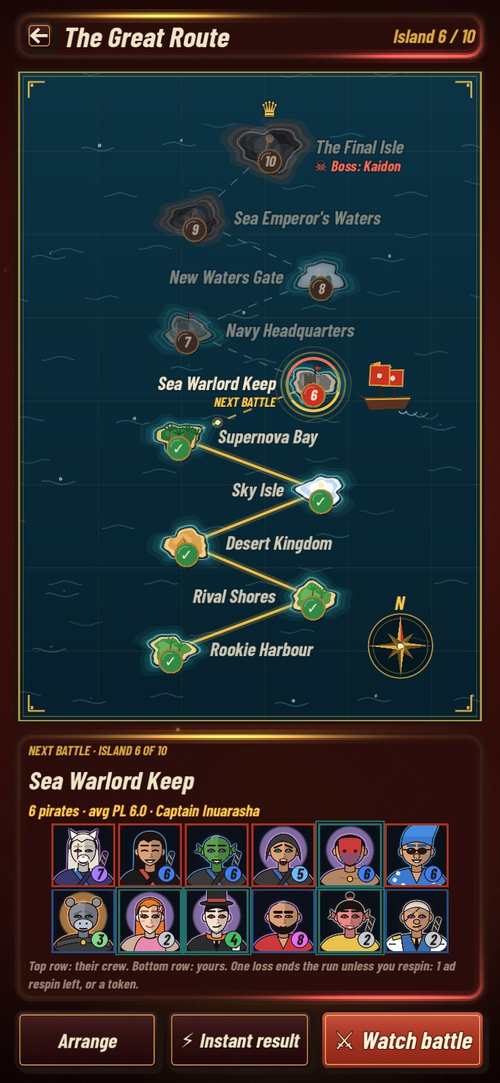 The sea chart of the ten islands